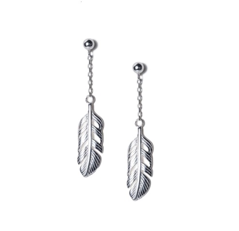 levél lógós fülbevaló ezüst 925 brillmania.hu webáruház webshop ékszer női 2