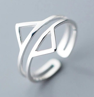 háromszög gyűrű ezüst brillmánia webáruház webshop női ékszer ékszerek online bolt 4