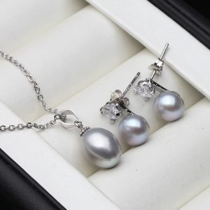 szürke cirkon szett gyöngy ezüst brillmánia webáruházwebshop női ékszer ékszerek online bolt