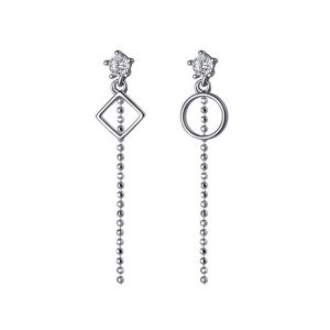 asszimetrikus ezüst fülbevaló