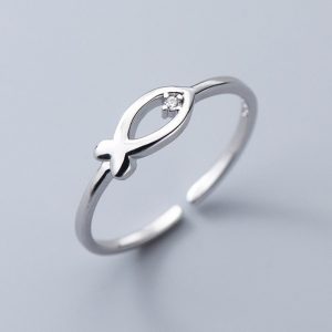 halas ezüst gyűrű