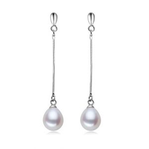 ezüst fülbevaló gyönggyel