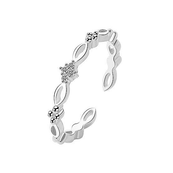 csinos ezüst gyűrű négy csillogó cirkon kővel