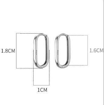 lapított karika ezüst fülbevaló