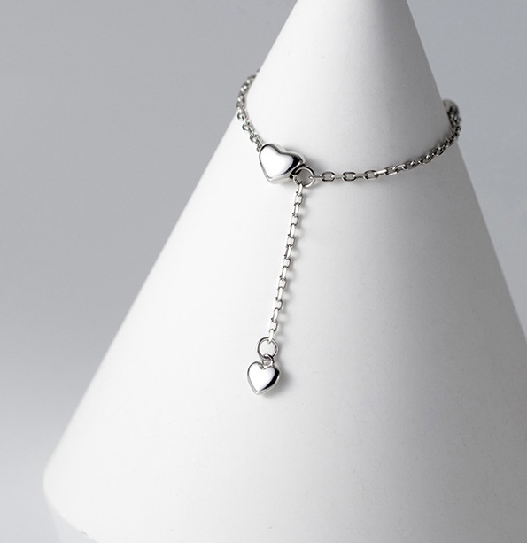 szívek állítható ezüst gyűrű