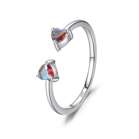 misztikus szívek állítható ezüst gyűrű