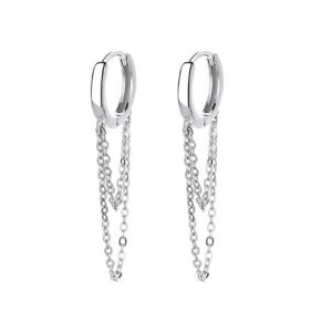 vagány ezüst fülbevaló