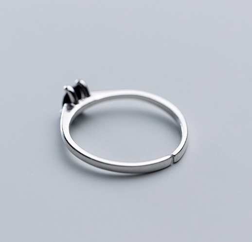 fekete cirkon köves ezüst gyűrű