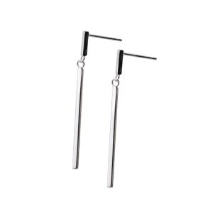 divatos hosszú ezüst fülbevaló