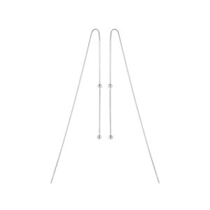 extrém hosszú ezüst fülbevaló