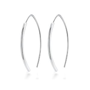 szexi ovális ezüst fülbevaló