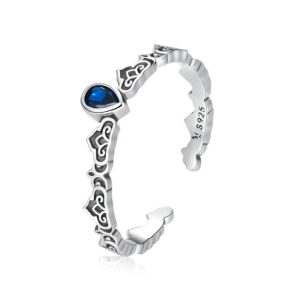 vintage ezüst gyűrű kék kővel