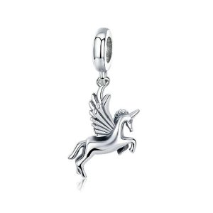 unikornis ezüst charm