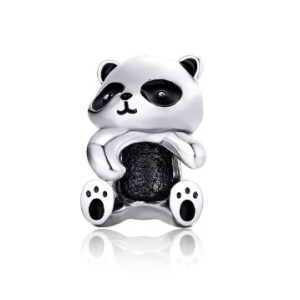 panda ezüst charm